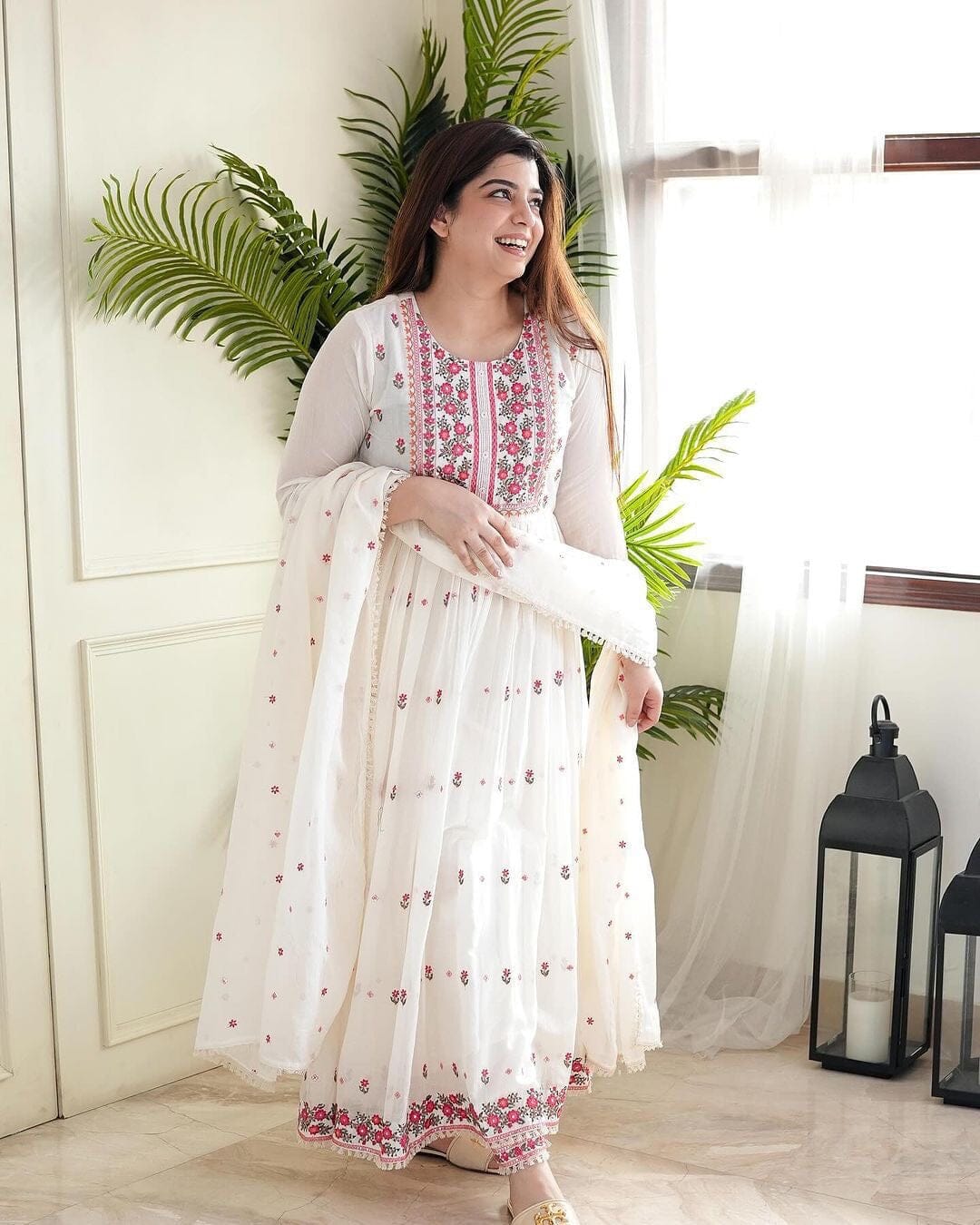 Beautiful Multi Color embroidery Designer Suit Ready Made Designer Suits Shopin Di Apparels