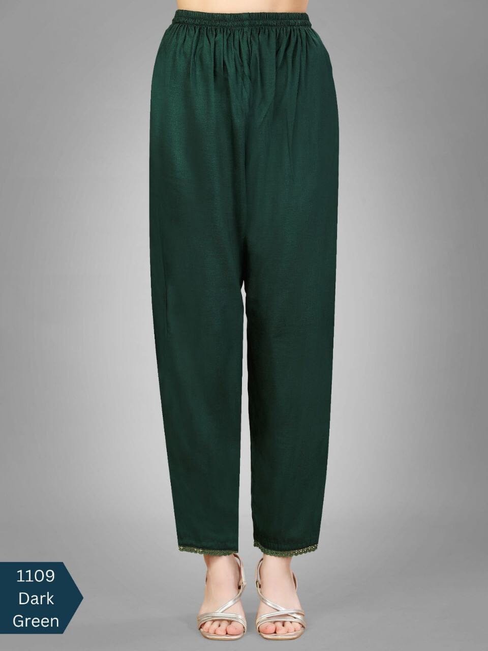 Dark Green Silk Blend Sequence Embroidered Designer Kurti with Dupatta and Bottom Kurti with Dupatta and Bottom Shopin Di Apparels