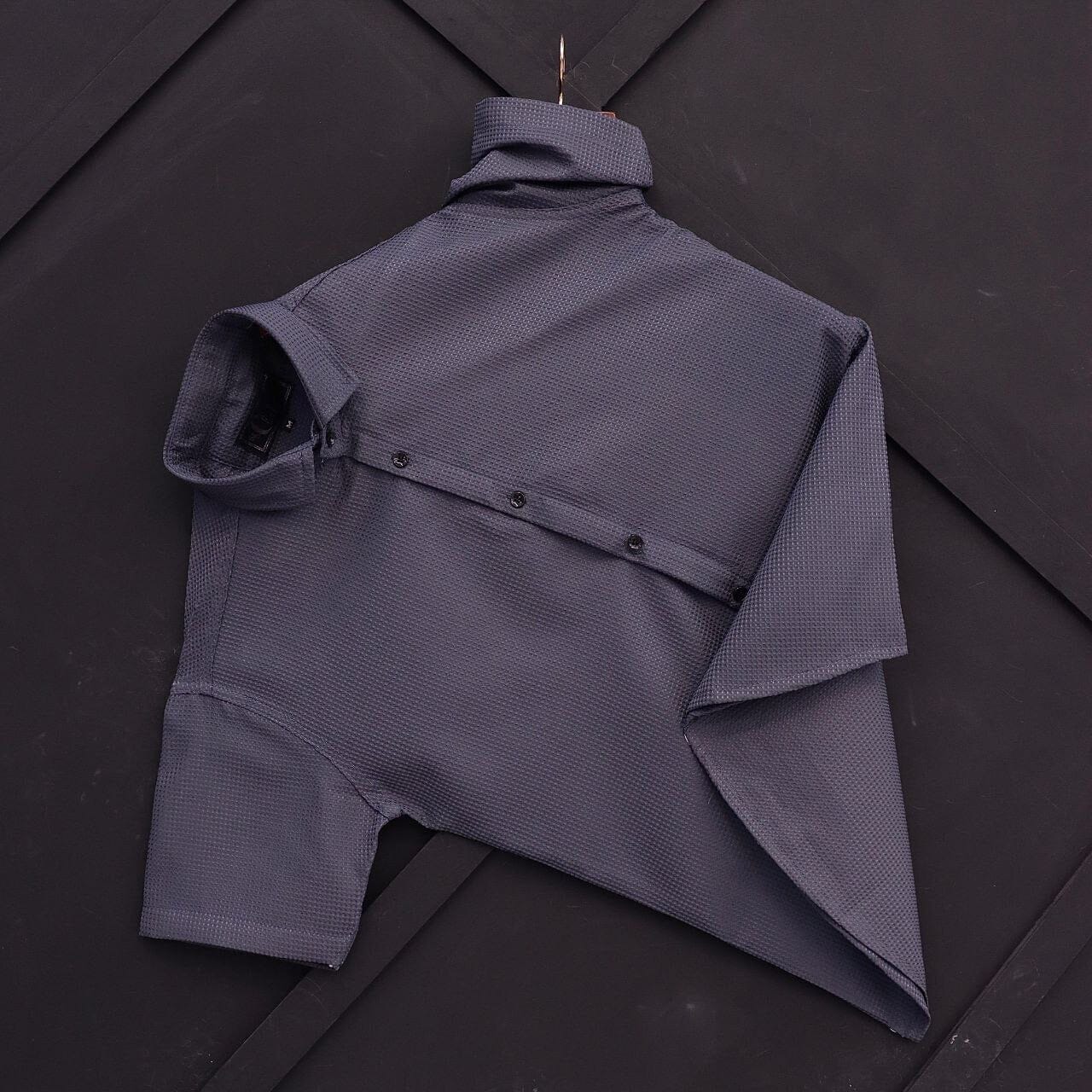 Dark Grey Men’s Imported Cotton Short Sleeve Shirt Men’s Shirt Shopin Di Apparels