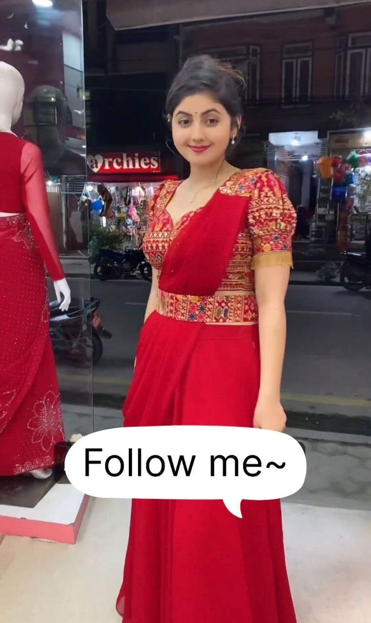 Designer Red Embroidered PartyWear Blouse and Sharara Suit Ready Made Designer Suits Shopin Di Apparels