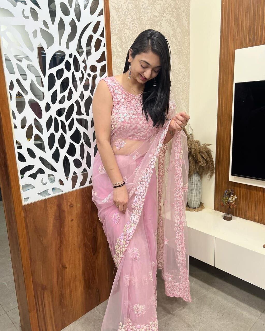 Divya Hamilton Soft Mono Net Sarees Designer Saree Shopin Di Apparels