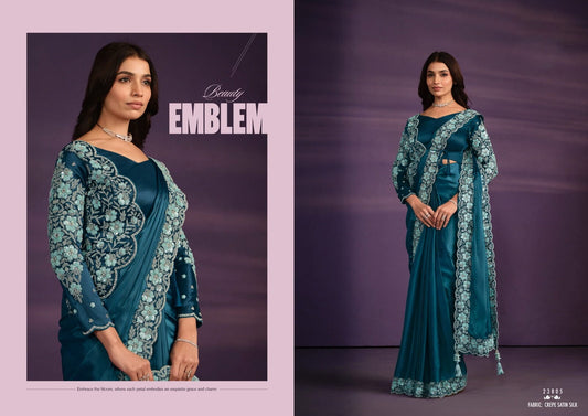 Exotica 23805 Crepe Satin Silk Ready To Wear Saree Ready to Wear Saree Shopin Di Apparels