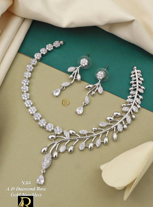 Fancy Designer Silver plated Necklace set Designer Necklace Set Shopin Di Apparels