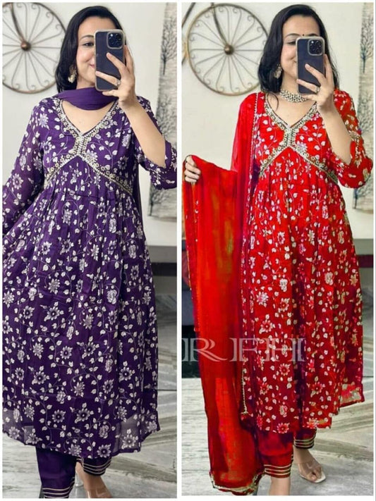 Festive Alia Cut Designer Kurti with Dupatta and Bottom Kurti with Dupatta and Bottom Shopin Di Apparels