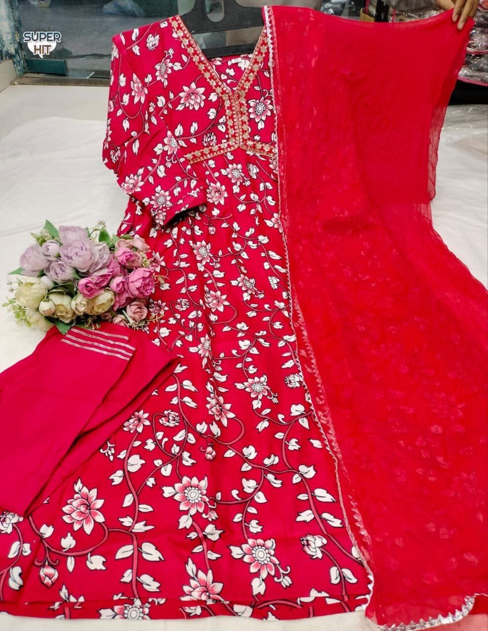 Festive Alia Cut Designer Kurti with Dupatta and Bottom Kurti with Dupatta and Bottom Shopin Di Apparels