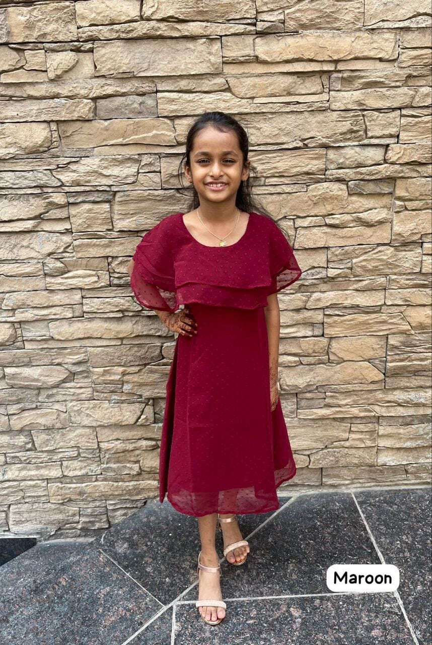 Heavy Bubble Georgette Kid’s Gown Kid's Gown Shopin Di Apparels