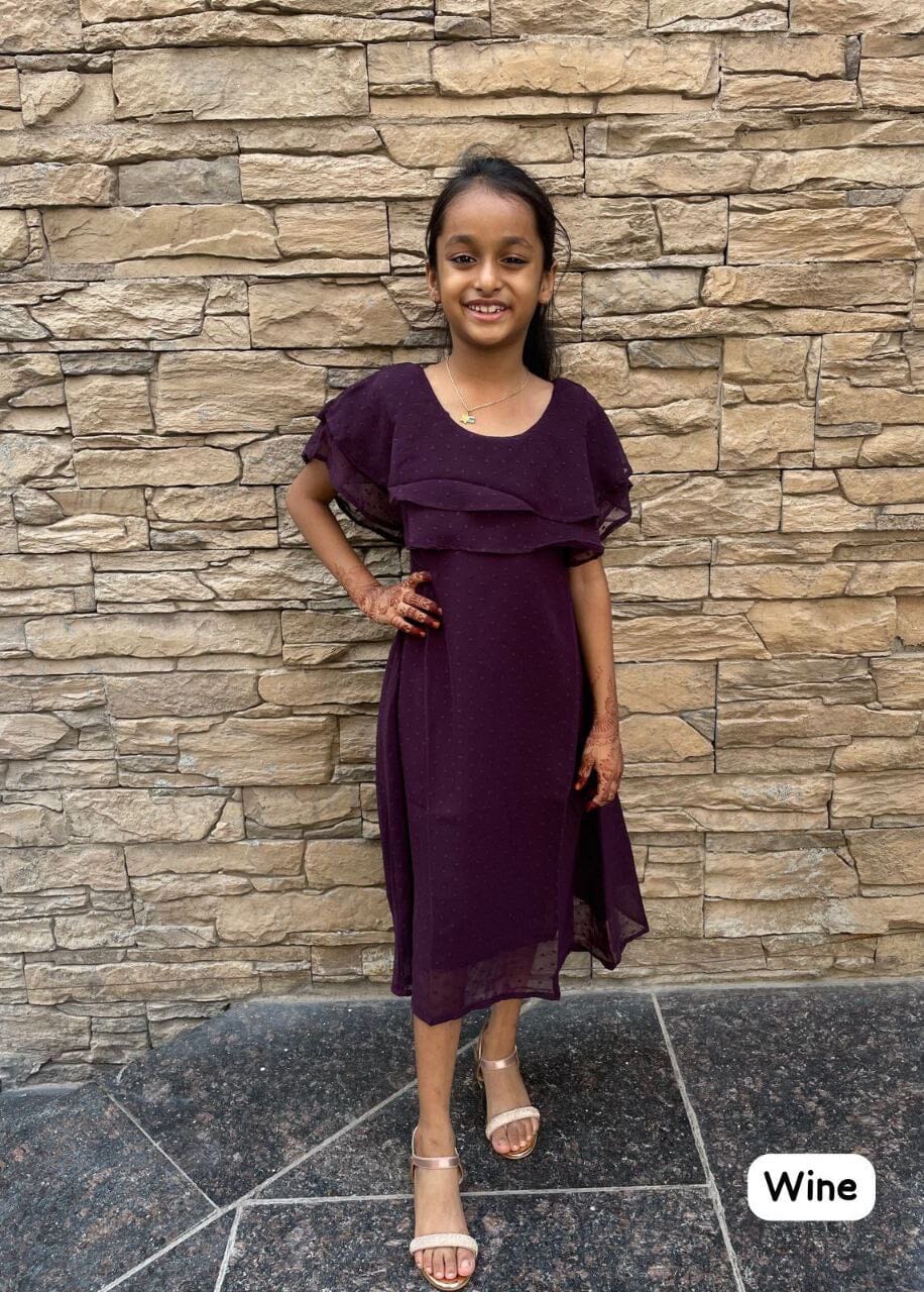 Heavy Bubble Georgette Kid’s Gown Kid's Gown Shopin Di Apparels