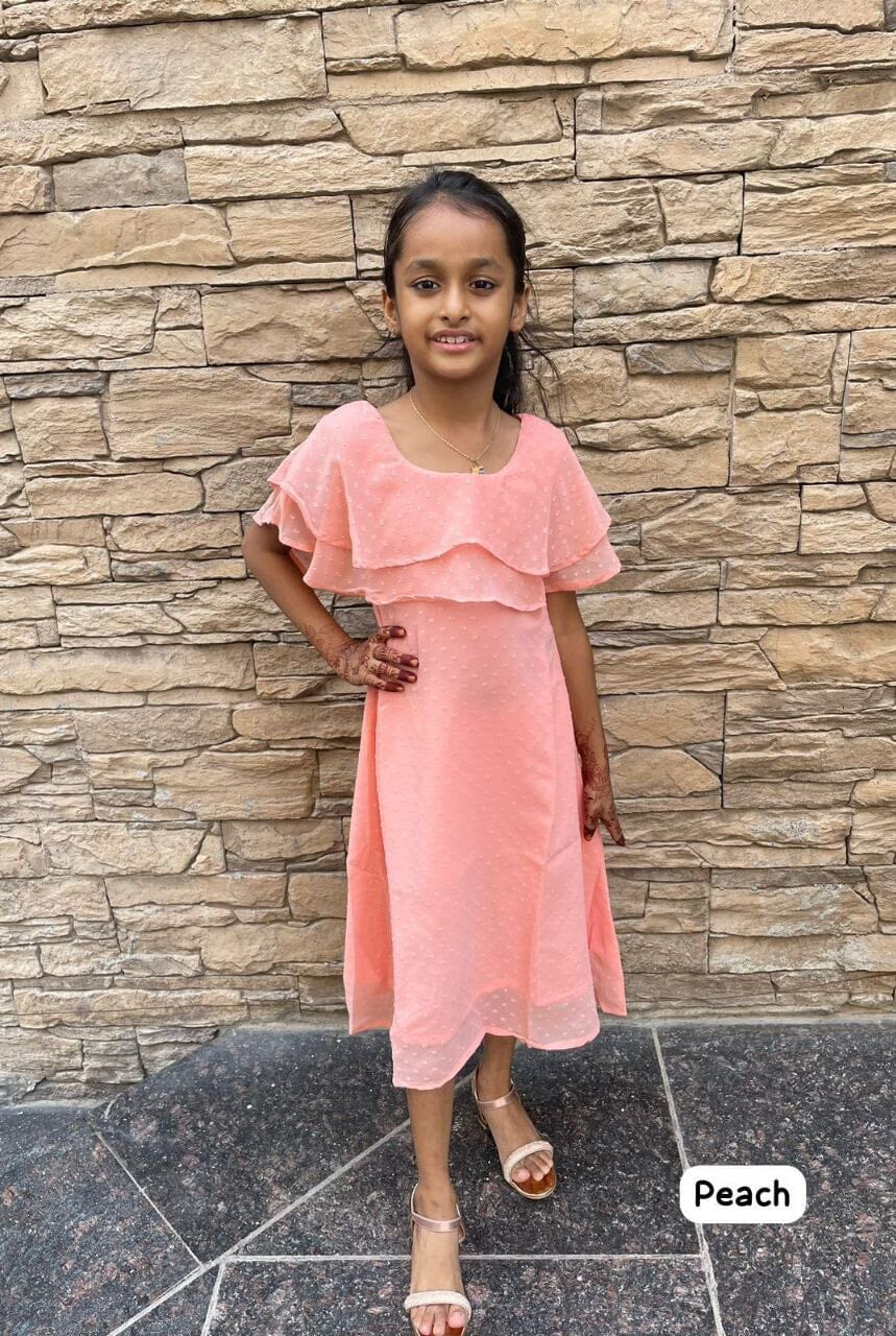 Heavy Bubble Georgette Kid’s Gown Kid's Gown Shopin Di Apparels