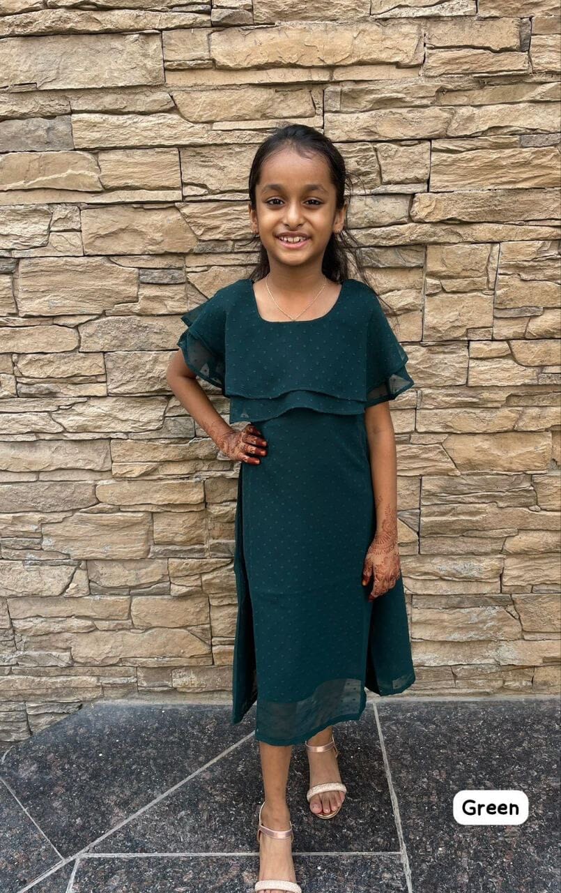 Heavy Bubble Georgette Kid’s Gown Kid's Gown Shopin Di Apparels