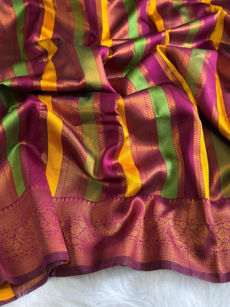 Majenta Soft Banarasi Grand Rich Pallu with Brocade Blouse Banarasi Saree Shopin Di Apparels