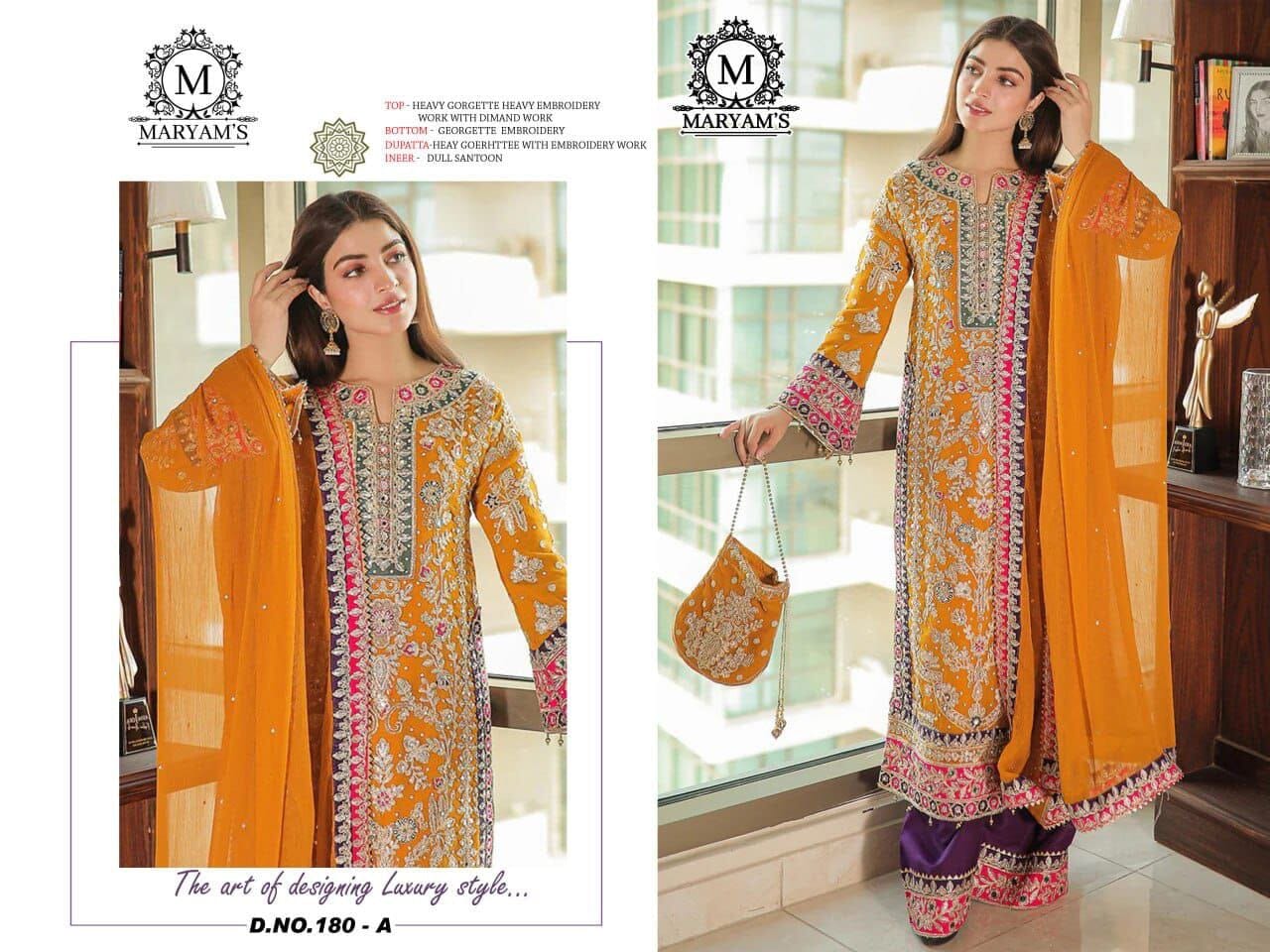 Mango Yellow Chinnon Silk Jari Sequence & Coding Embroidered Designer Pakistani Plazzo Suit Designer Suits Shopin Di Apparels