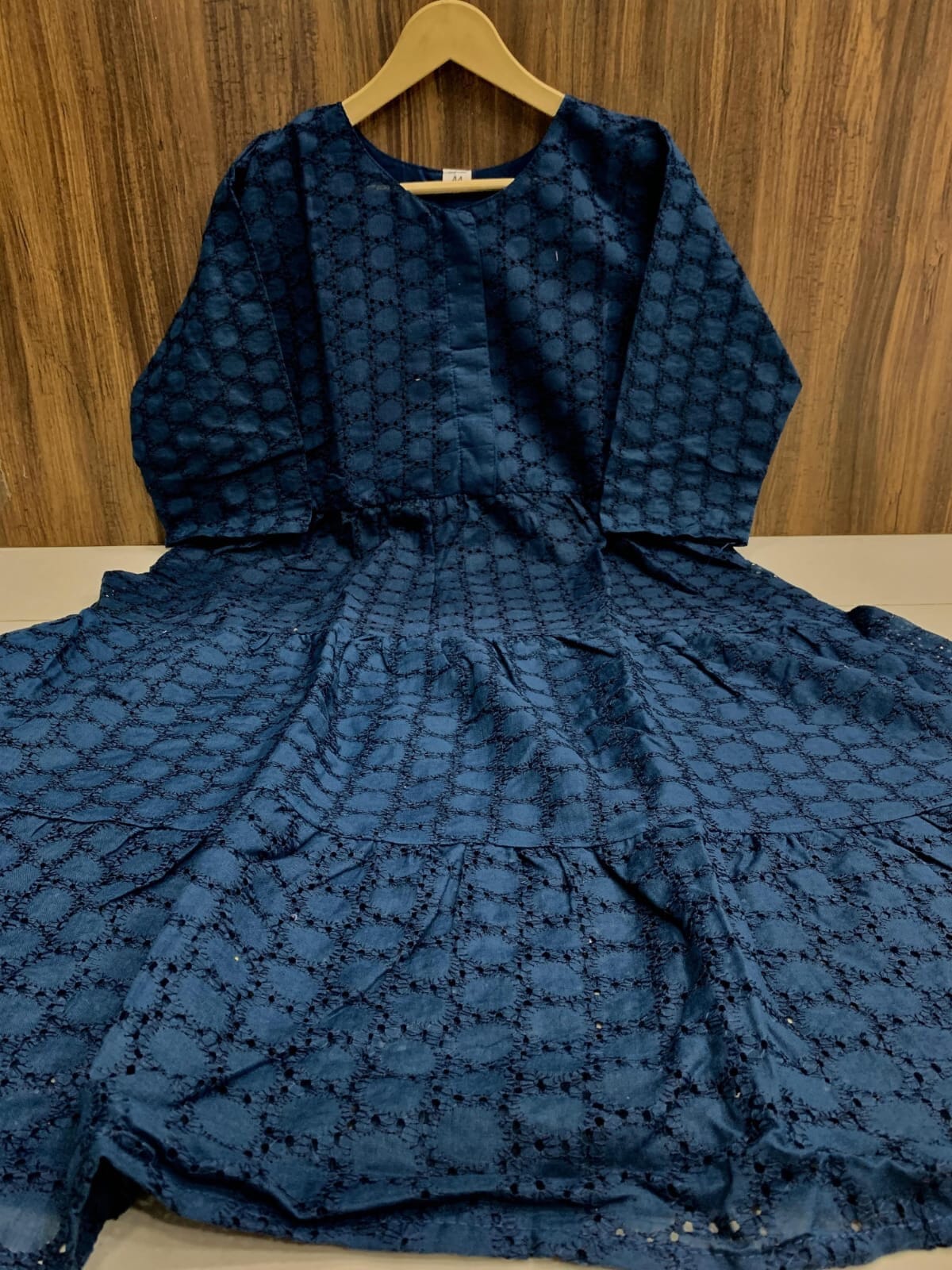 Navy Blue Hakoba maxi Dress Kurti Kurti Shopin Di Apparels