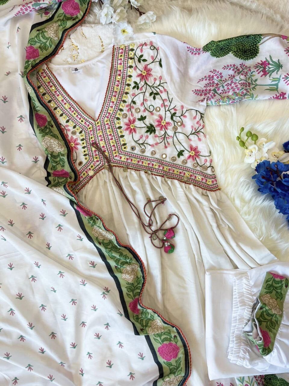 Pakistani Muslin Alia Cut Handwork Designer Suit Ready Made Designer Suits Shopin Di Apparels