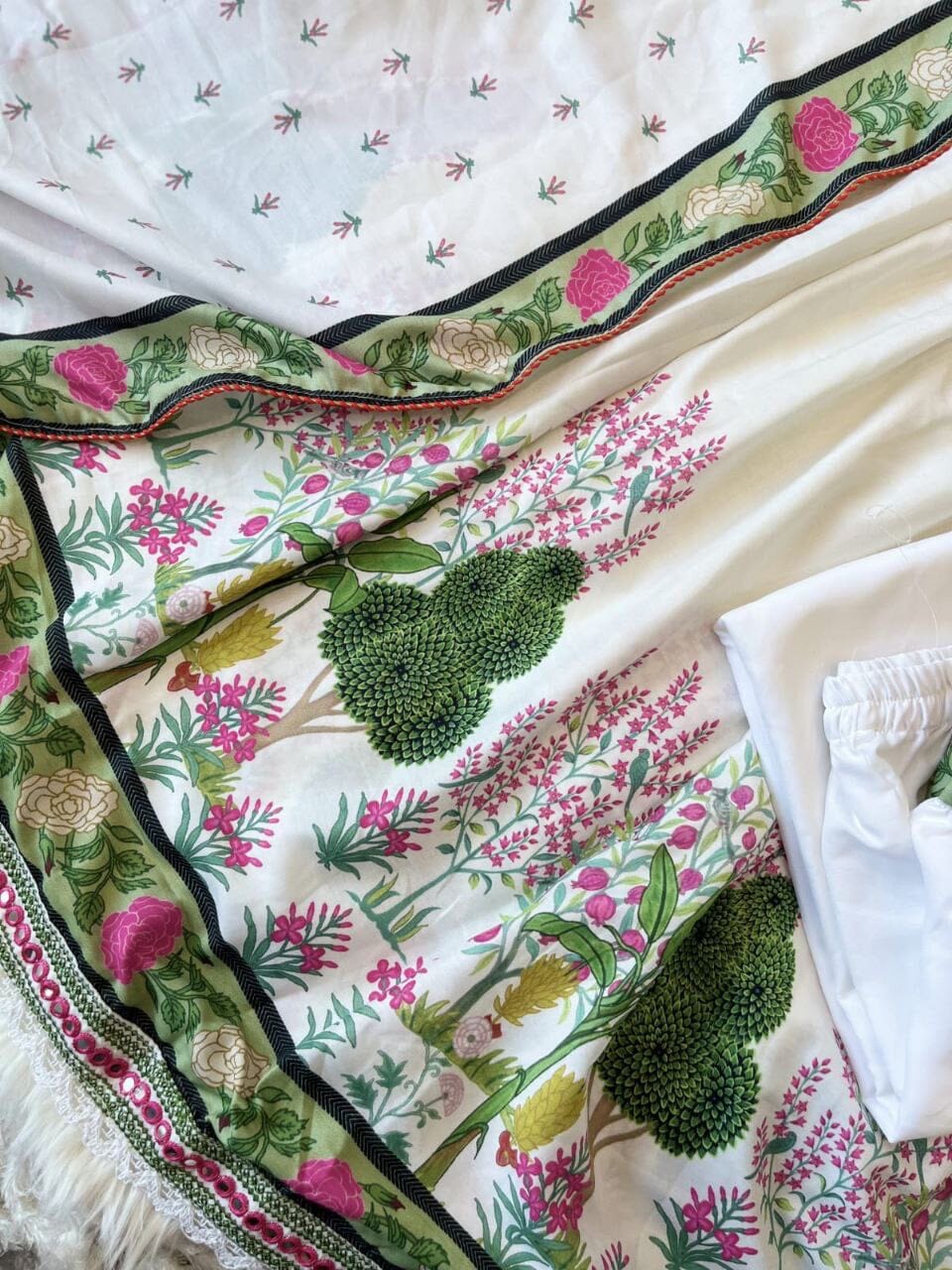 Pakistani Muslin Alia Cut Handwork Designer Suit Ready Made Designer Suits Shopin Di Apparels