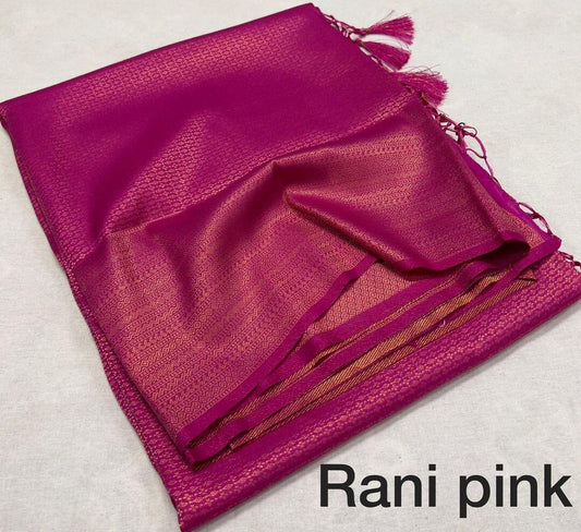 Rani Pink Kubera Pattu Silk Saree Rich Pallu & Brocade Kubera Silk Blouse Silk Saree Shopin Di Apparels