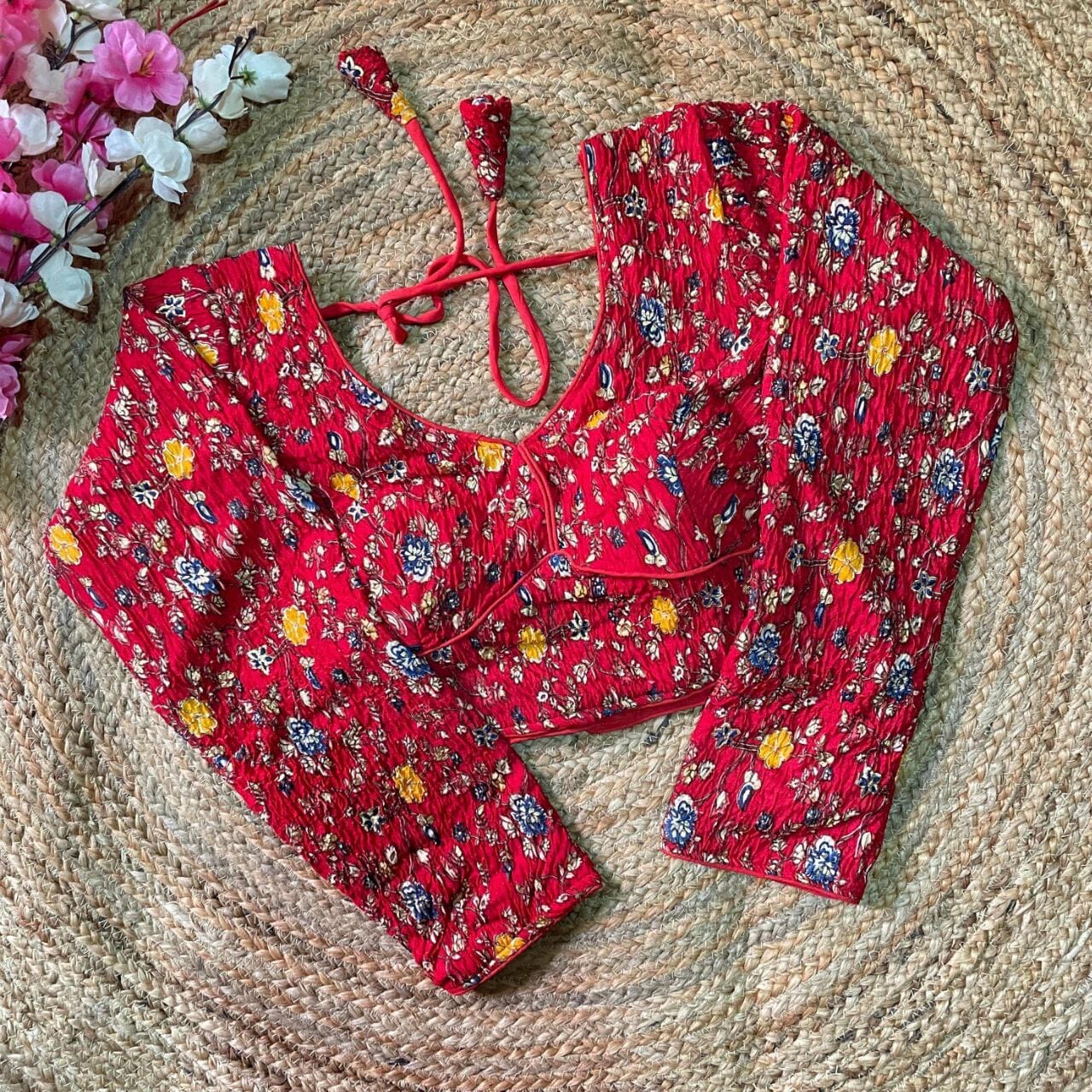 Rani Premium Kashmiri work Full Sleeves Readymade Blouse Readymade Blouse Shopin Di Apparels