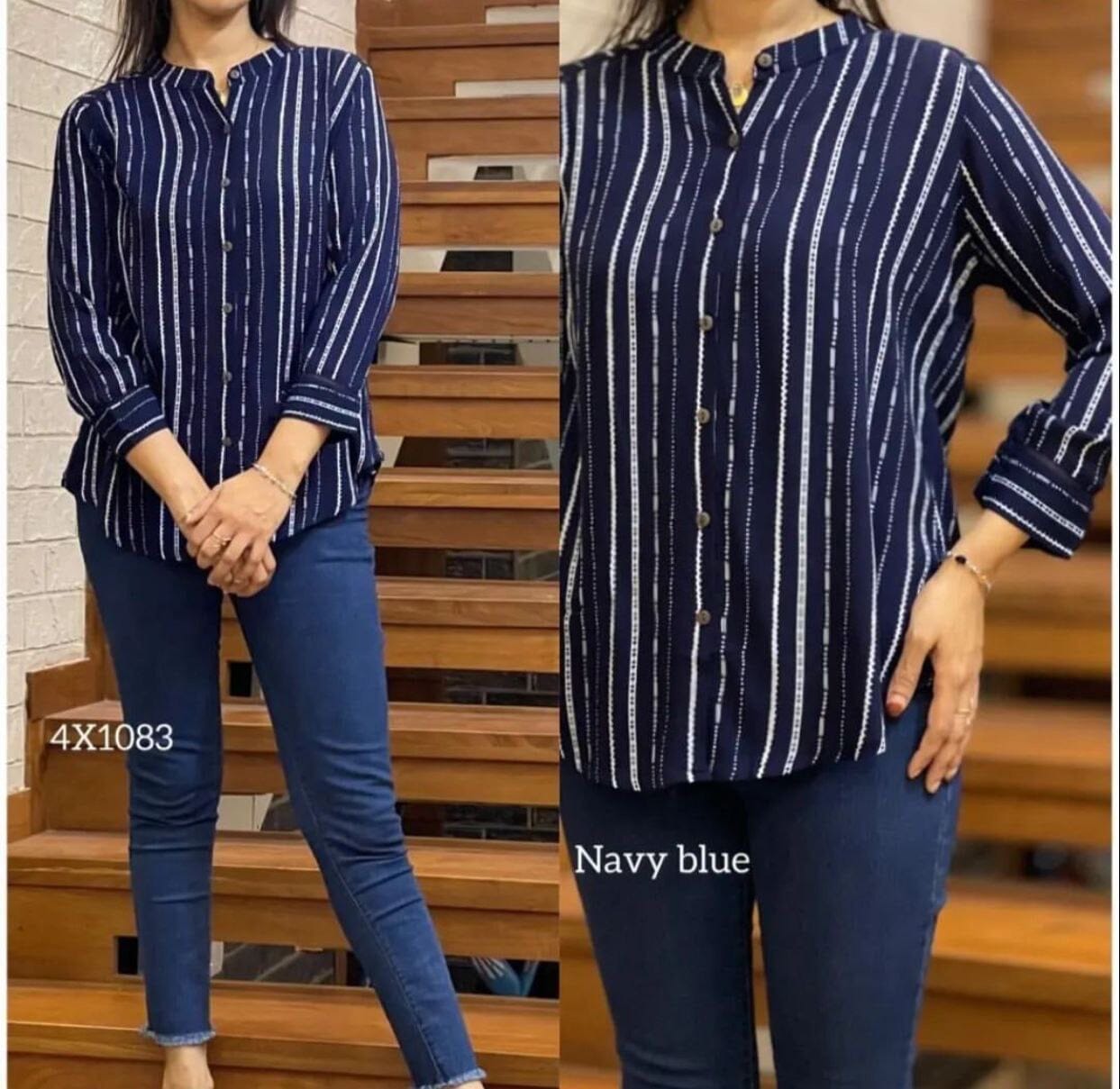 Rayon Digital Printed Western Wear Shirt Top Shopin Di Apparels