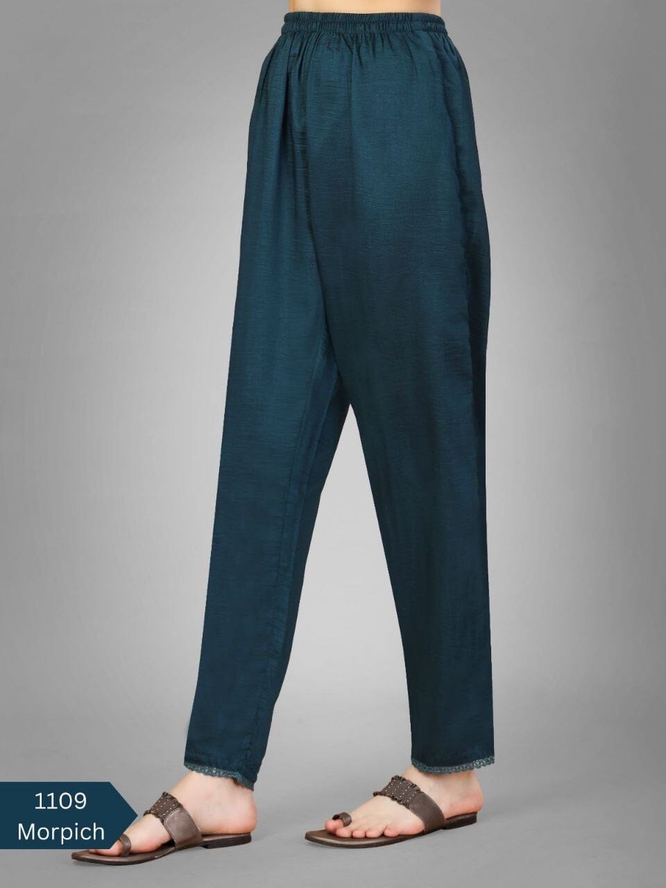 Teal Silk Blend Sequence Embroidered Designer Kurti with Dupatta and Bottom Kurti with Dupatta and Bottom Shopin Di Apparels