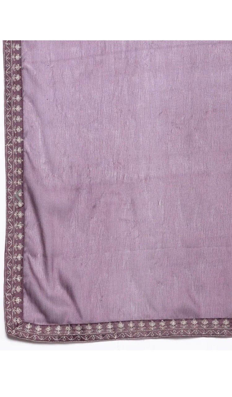 Wine Purple Chanderi Viscose Kurti with Chanderi Dupatta and Pant set Kurti with Bottom and Dupatta Shopin Di Apparels
