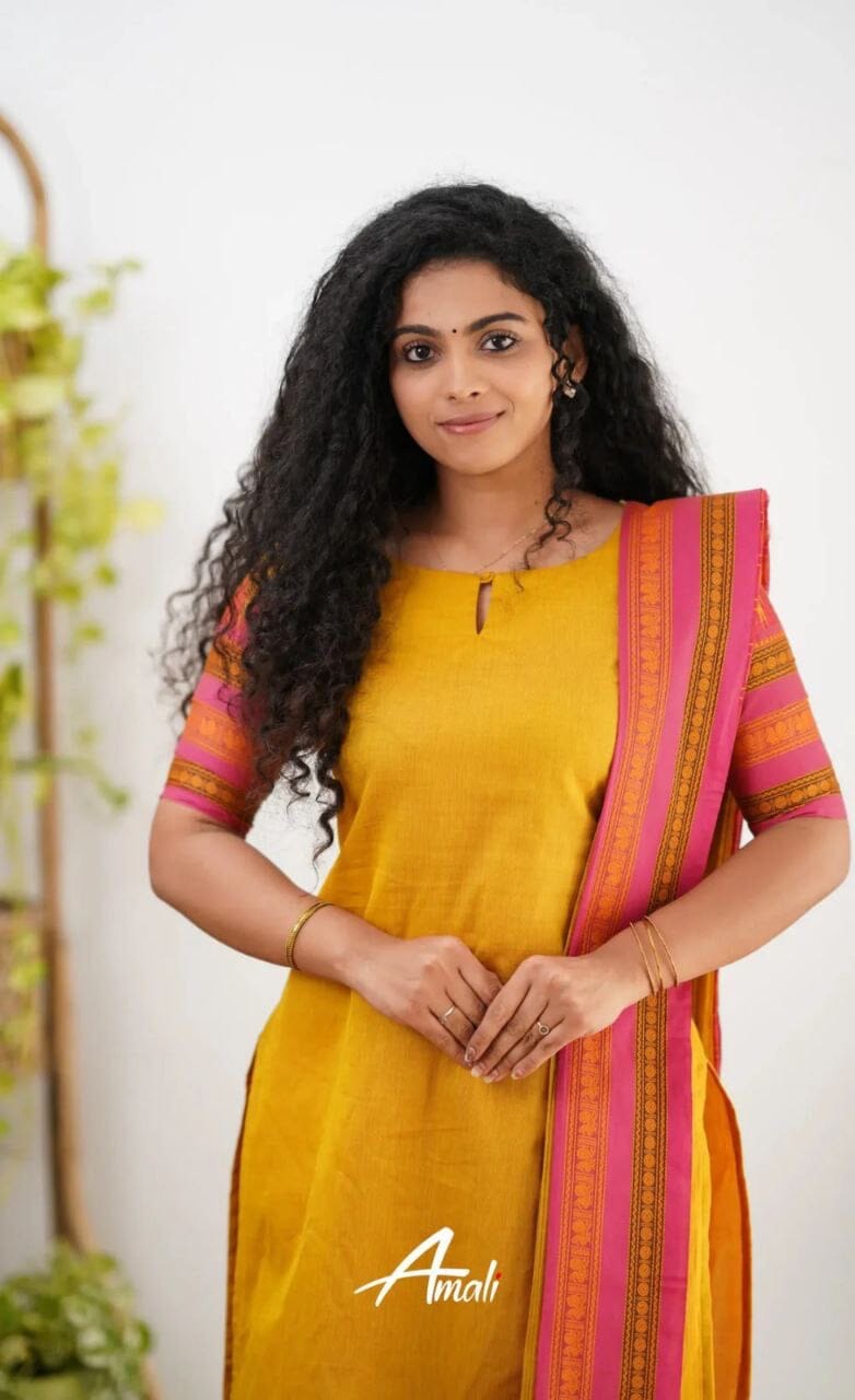 Yellow Kanchi Cotton Vatika Kurti with Dupatta and Bottom Set Kurti with Bottom and Dupatta Shopin Di Apparels