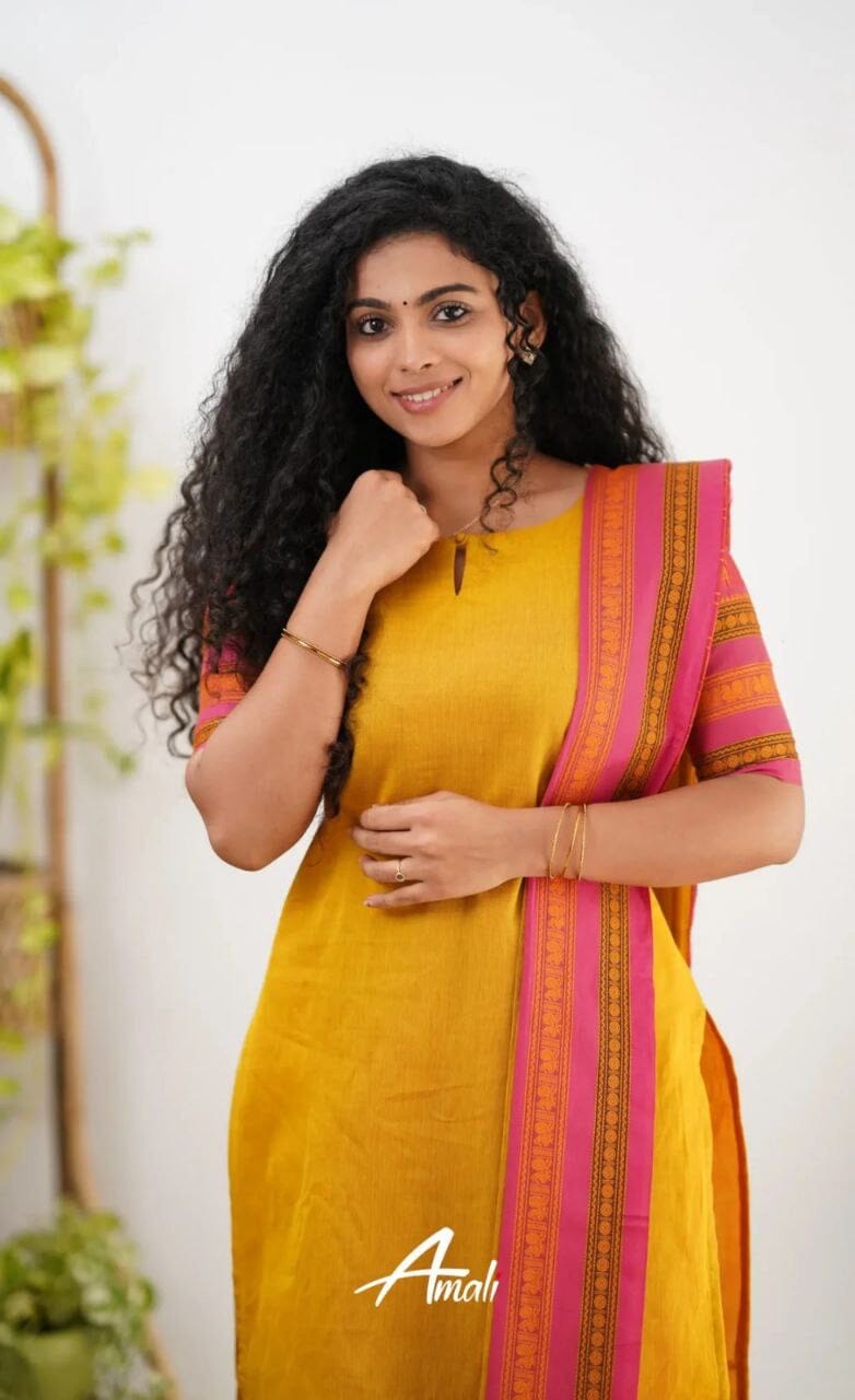 Yellow Kanchi Cotton Vatika Kurti with Dupatta and Bottom Set Kurti with Bottom and Dupatta Shopin Di Apparels