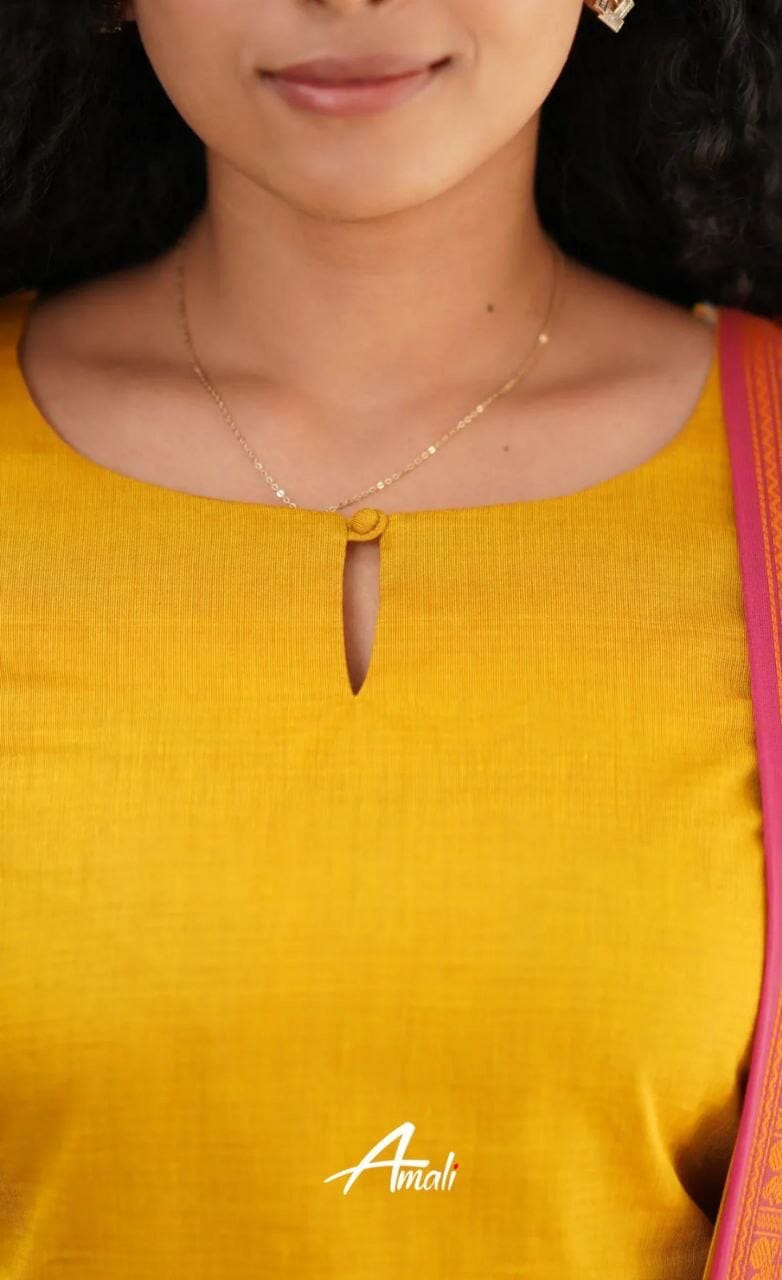 Yellow Kanchi Cotton Vatika Kurti with Dupatta and Bottom Set Kurti with Bottom and Dupatta Shopin Di Apparels