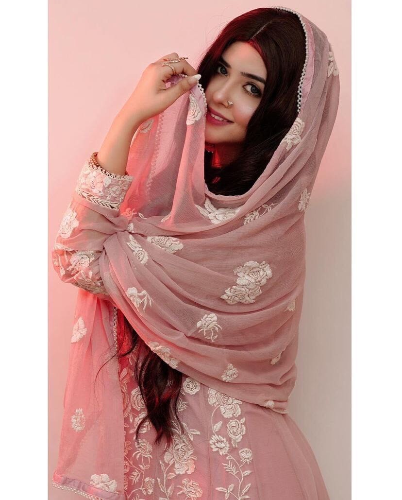 ZB Pink Designer Party Wear Embroidered Plazzo Suit Ready Made Designer Suits Shopin Di Apparels