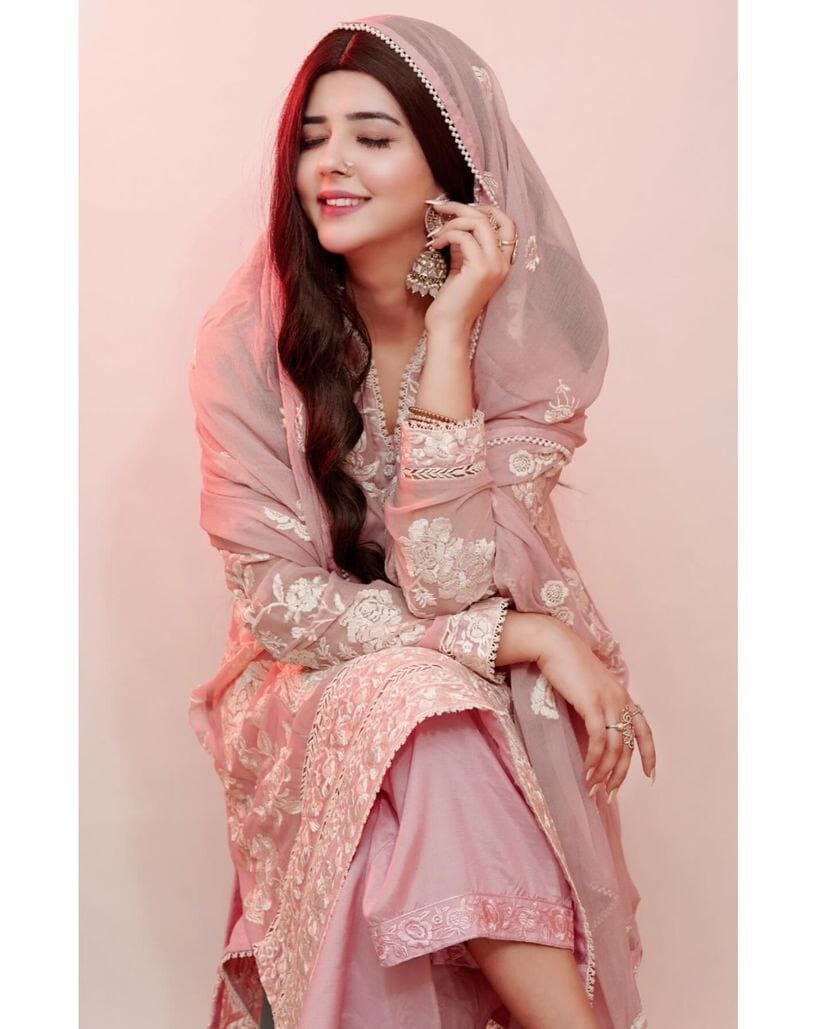 ZB Pink Designer Party Wear Embroidered Plazzo Suit Ready Made Designer Suits Shopin Di Apparels