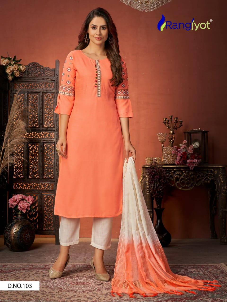 103 Rangyot Festive wear Rayon Readymade Suit Designer Suits Shopindiapparels.com