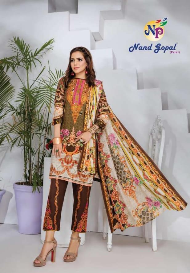 110 Sofiya Karachi Cotton Designer Suit Cotton Suits Shopindiapparels.com