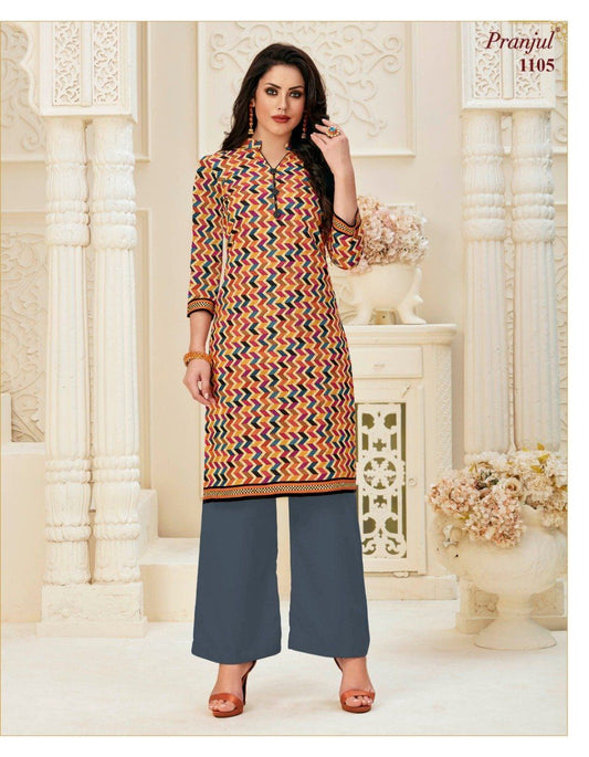 1105 Pranjul Pari Designer Cotton Kurti Kurtis Pranjul