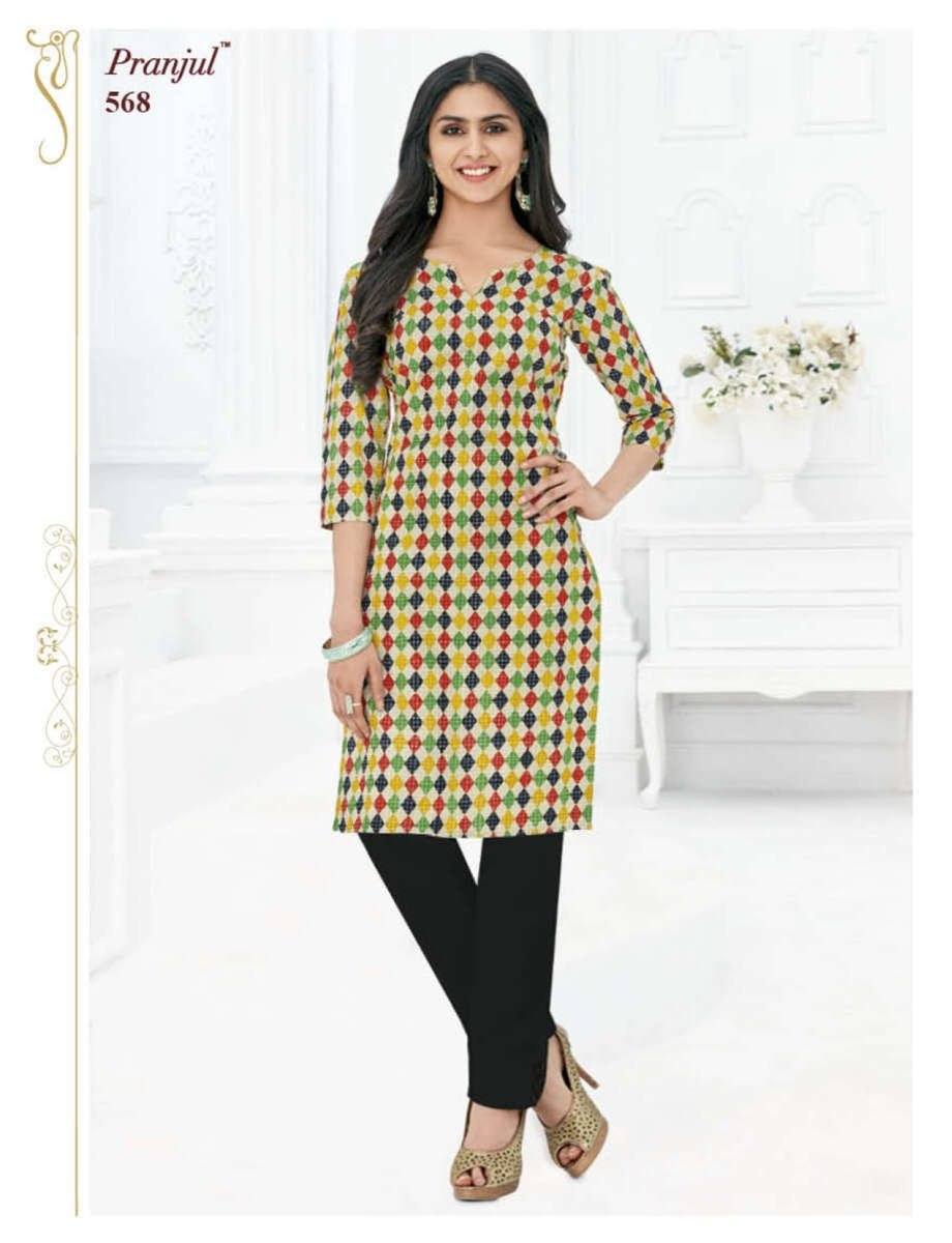 568 Pranjul Pankhuri Designer Cotton Kurti Shopindiapparels.com