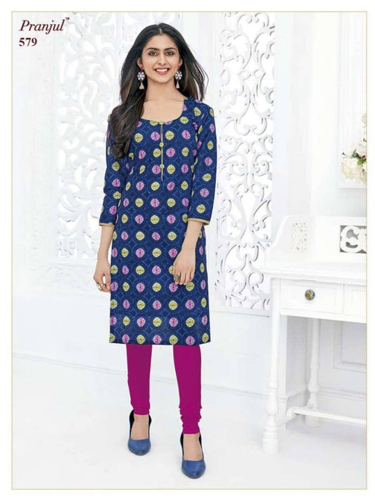 579 Pranjul Pankhuri Designer Cotton Kurti Shopindiapparels.com