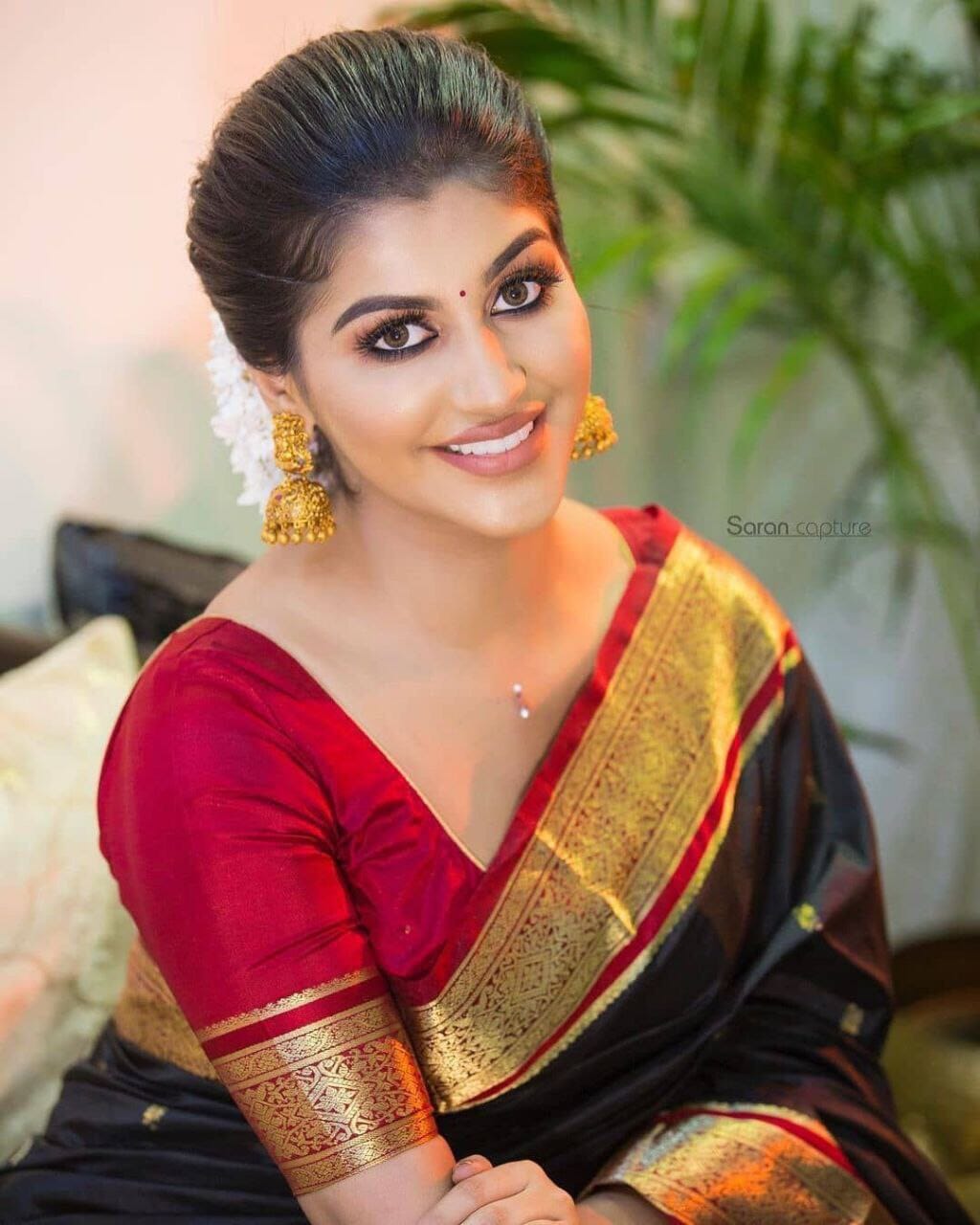 Black Soft Lichi Silk Saree Shopin Di Apparels