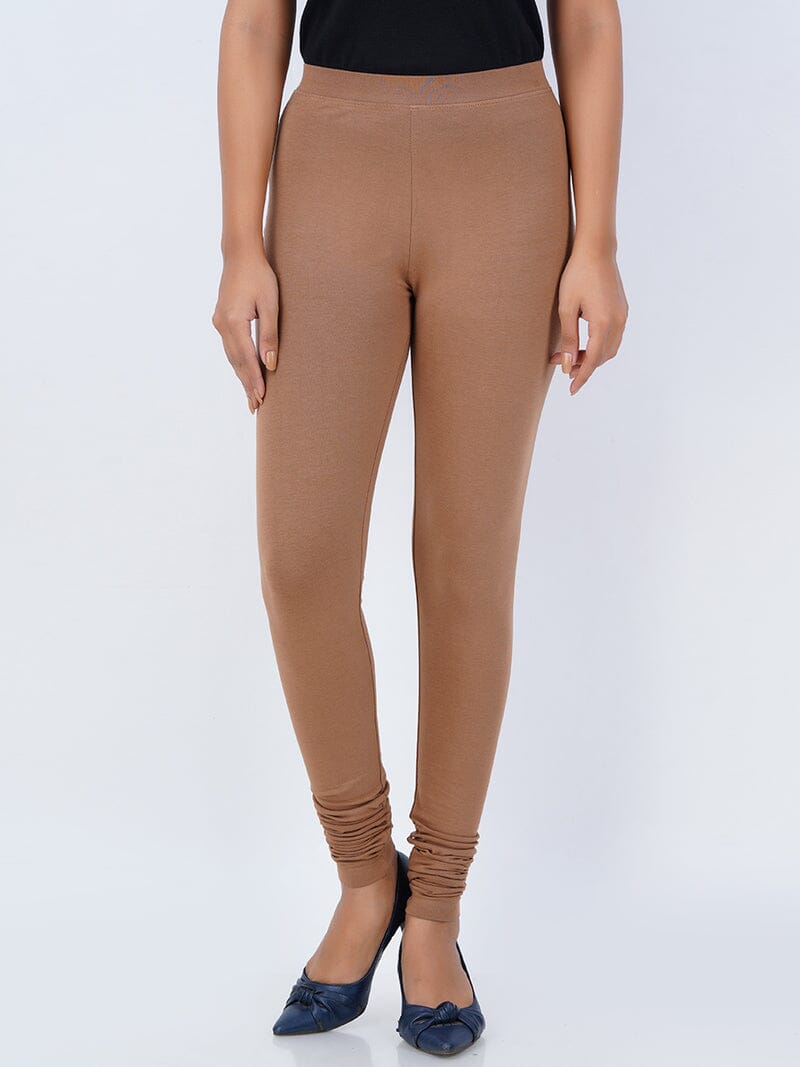 Brown Plain Lycra Leggings Shopindiapparels.com