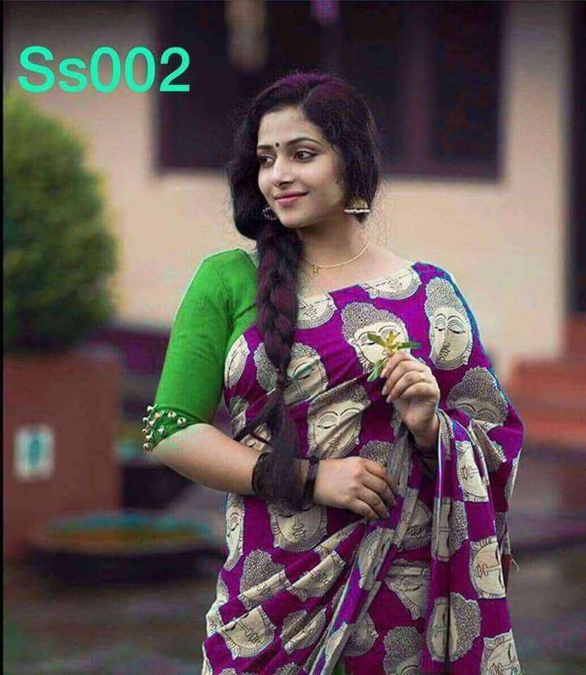 Buddha Kalamkari Print Heavy Satin Saree - Shopindiapparels.com