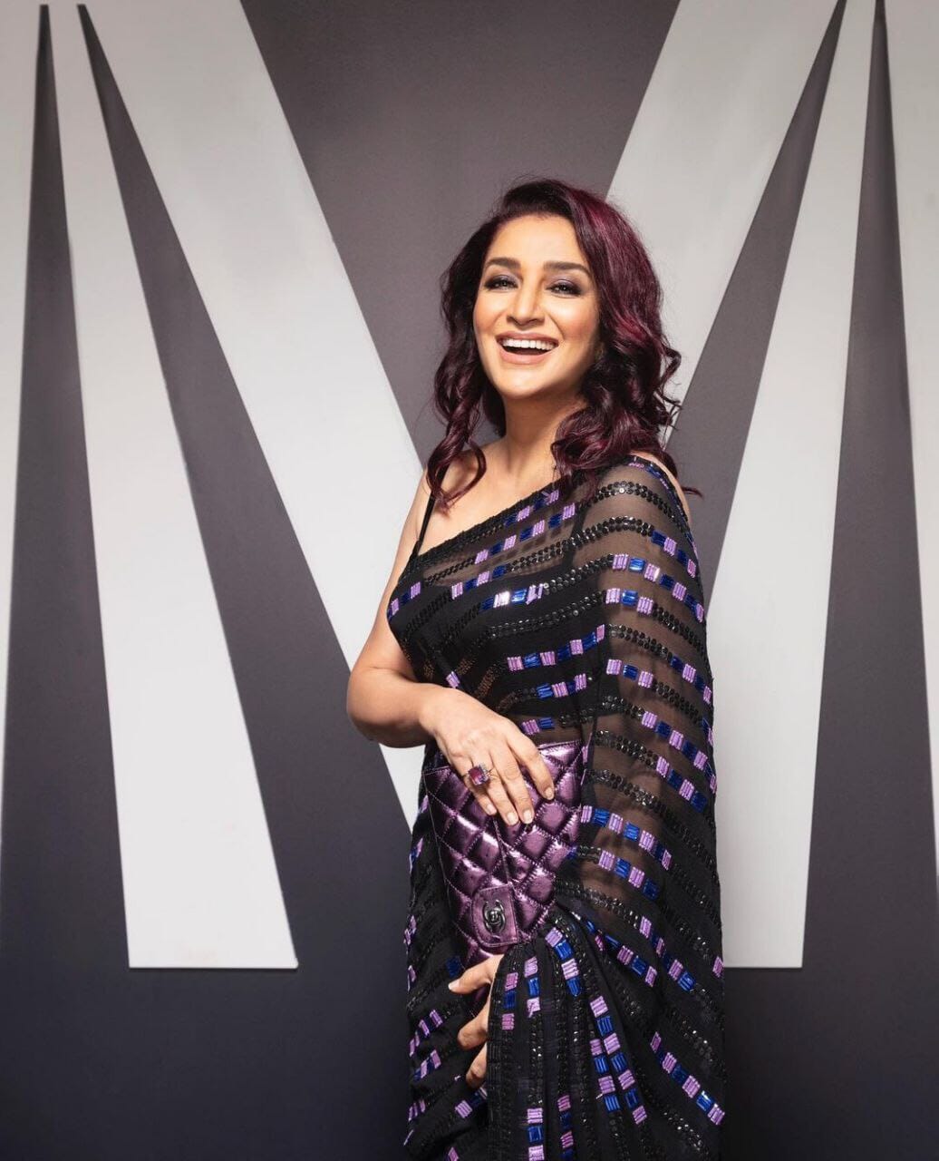 Celebrity Inspired Black Sequin work Saree with Blouse Shopin Di Apparels