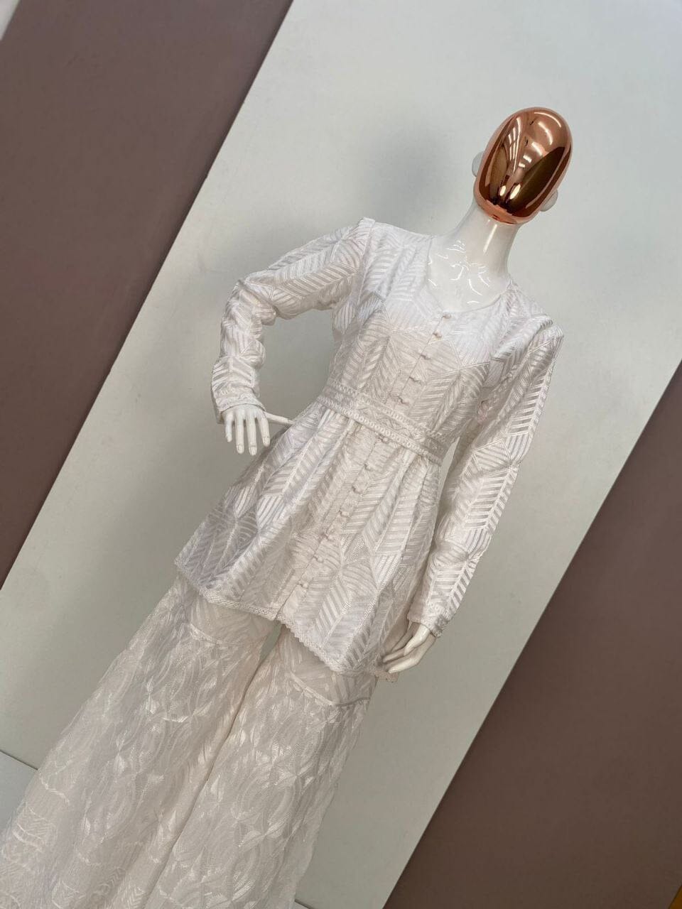 Designer Heavy Chain Work Georgette Sharara Suit in 3 colors Designer Suits Shopin Di Apparels