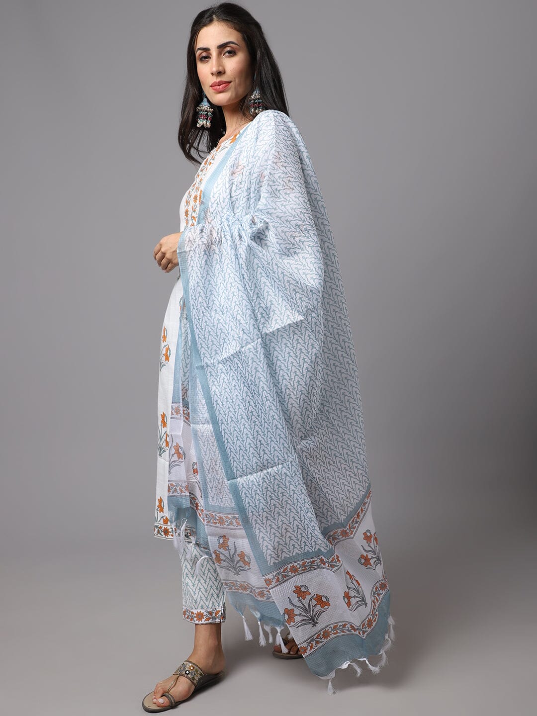 Dhruvi 21 Fancy Kurti With Bottom Dupatta Kurti with Dupatta and Bottom shopindi.sg