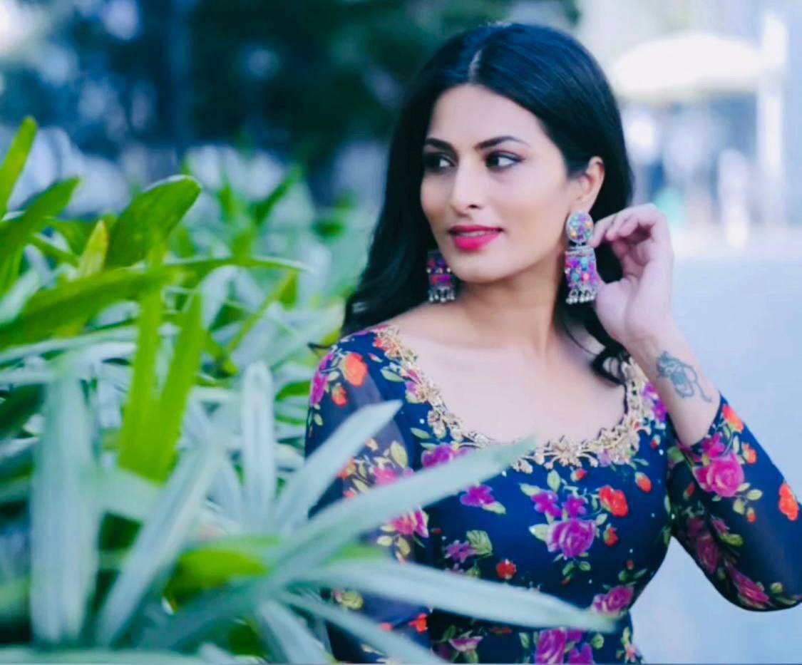 Floral Digital Printed Georgette Gown with embroidery work gown Shopindiapparels.com