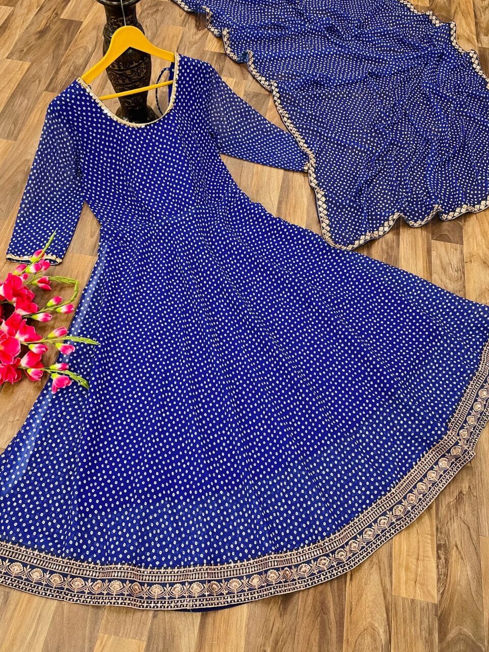 Fox Georgette Printed Kurti and Dupatta Set in 4 colors Kurti with Dupatta shopindi.sg