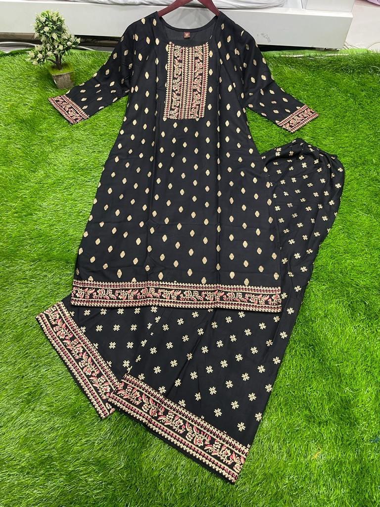 Heavy Rayon Printed Kurti and Plazzo Set Kurti with Plazzo Shopindiapparels.com