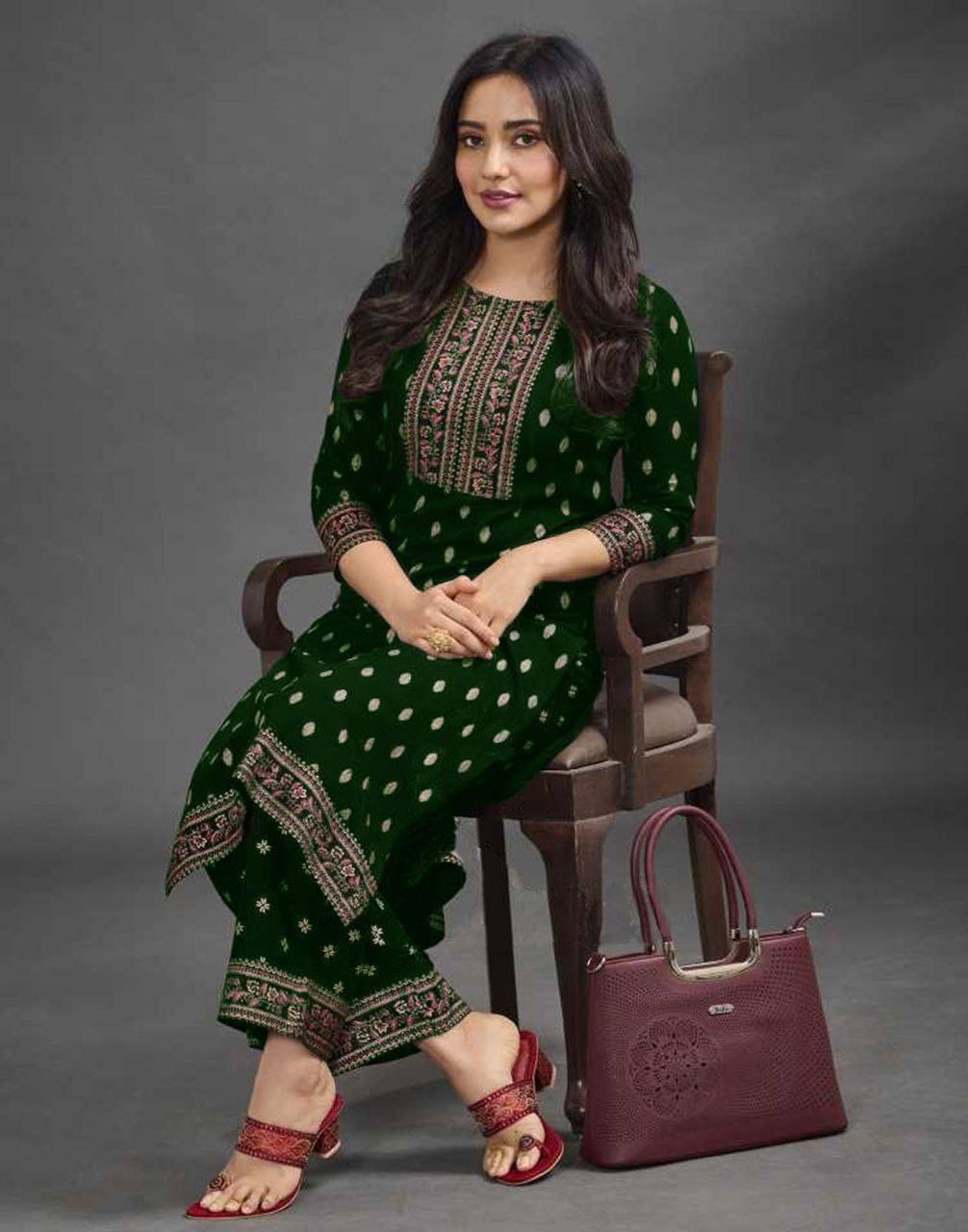 Heavy Rayon Printed Kurti and Plazzo Set Kurti with Plazzo Shopindiapparels.com