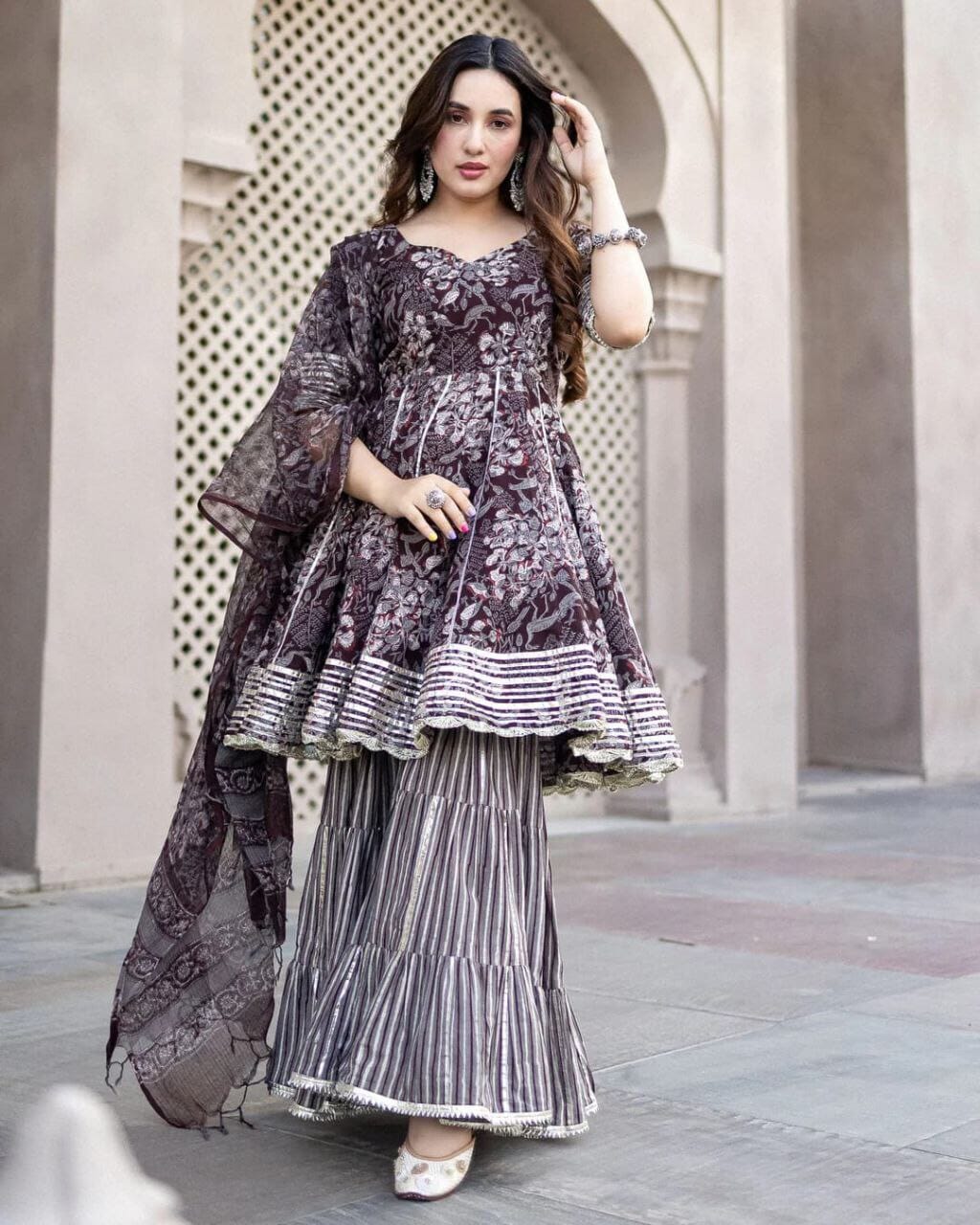 Pure Cotton Sharara Fancy Designer Suit Designer Suits shopindi.sg