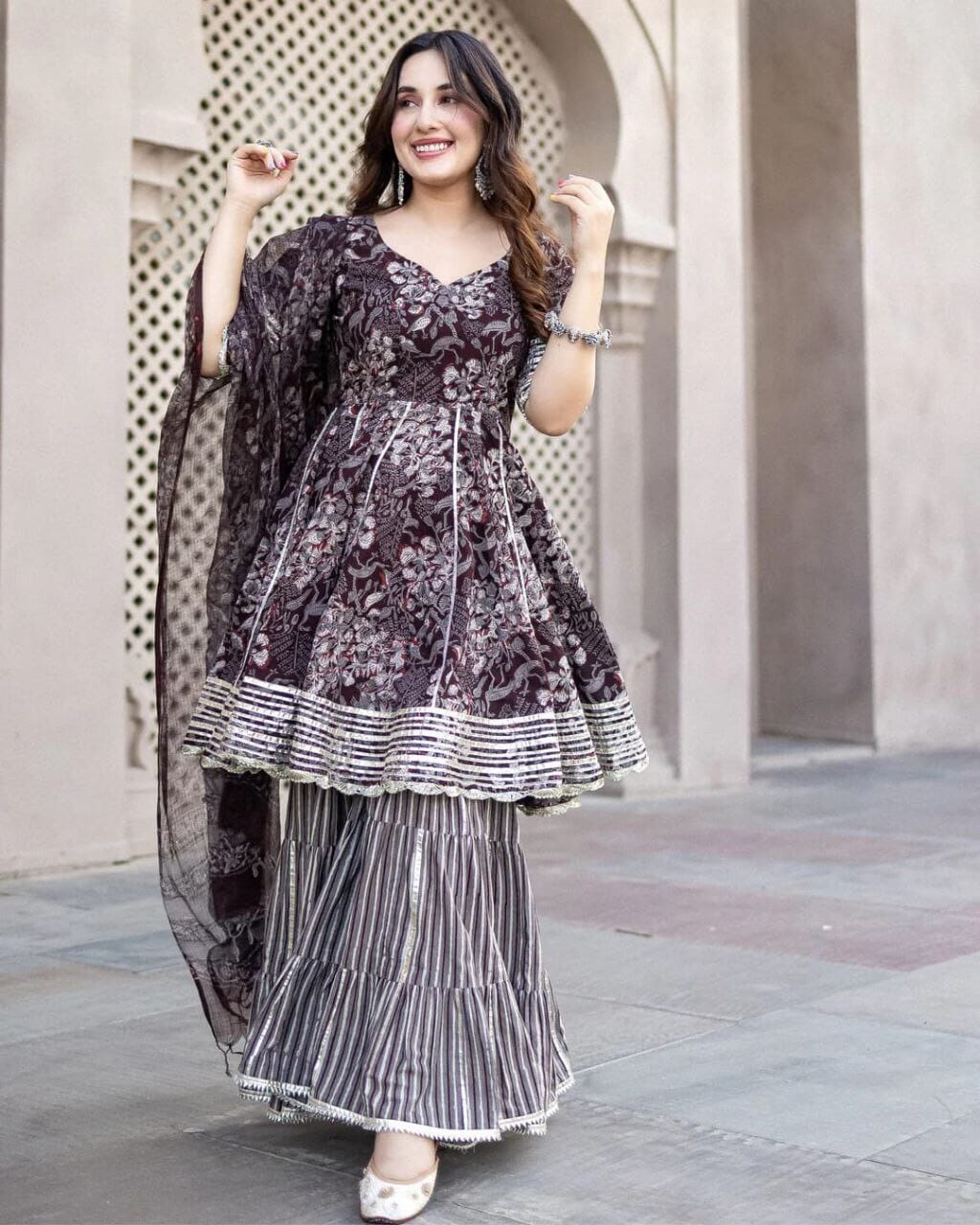 Pure Cotton Sharara Fancy Designer Suit Designer Suits shopindi.sg