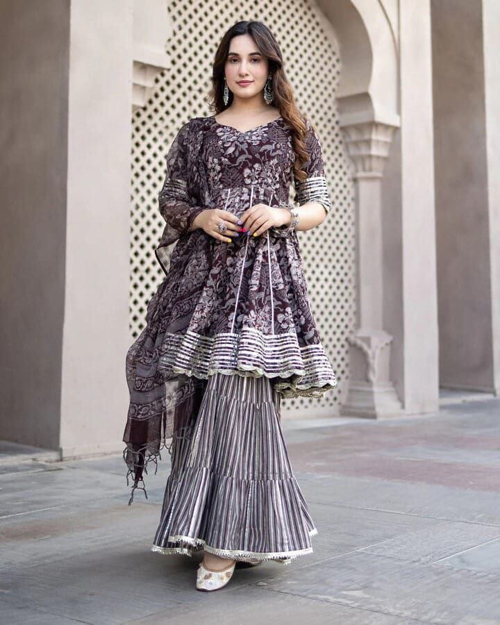 Pure Cotton Sharara Fancy Designer Suit Designer Suits shopindi.sg