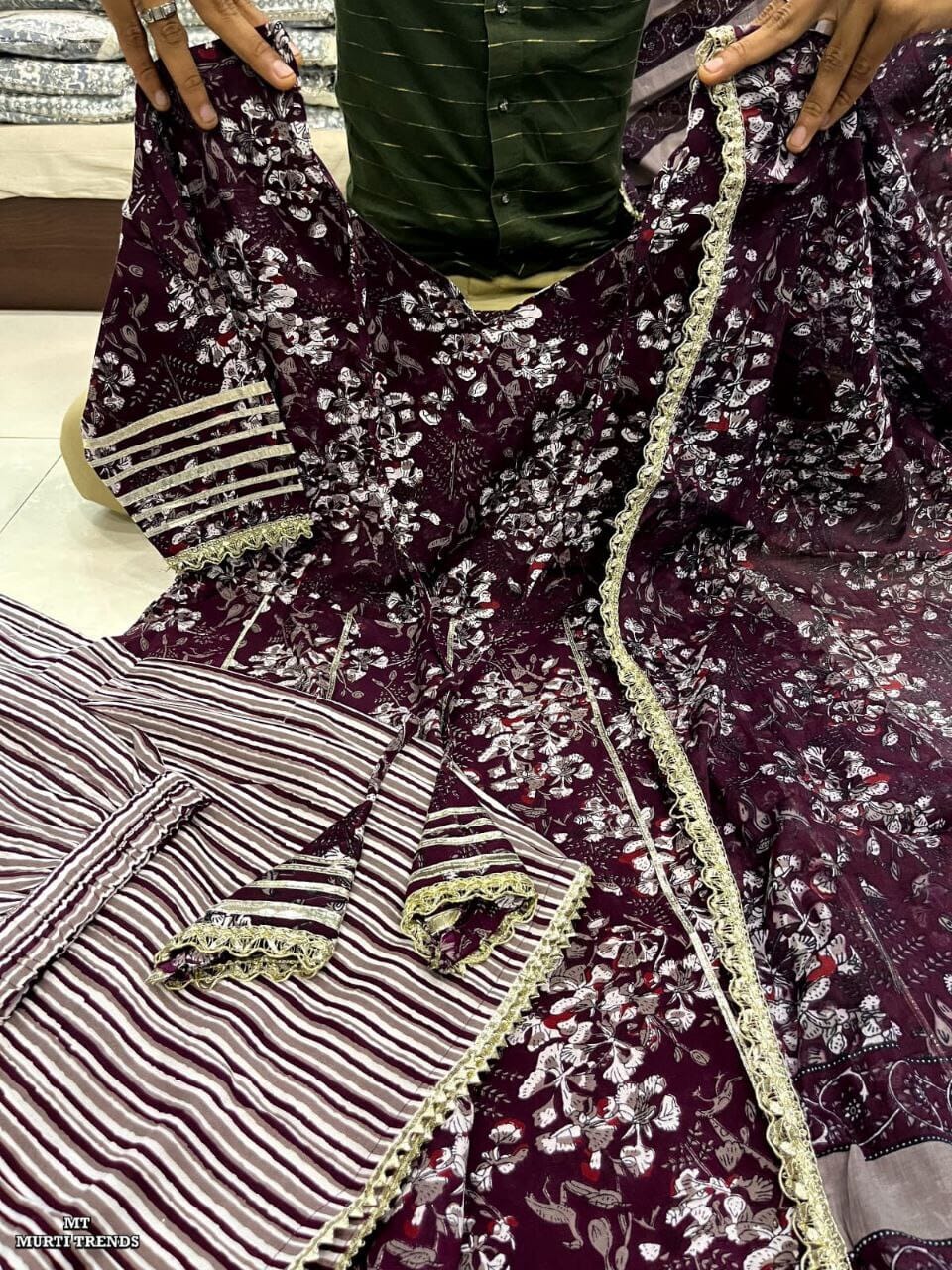 Pure Cotton Sharara Fancy Designer Suit Designer Suits shopindi.sg
