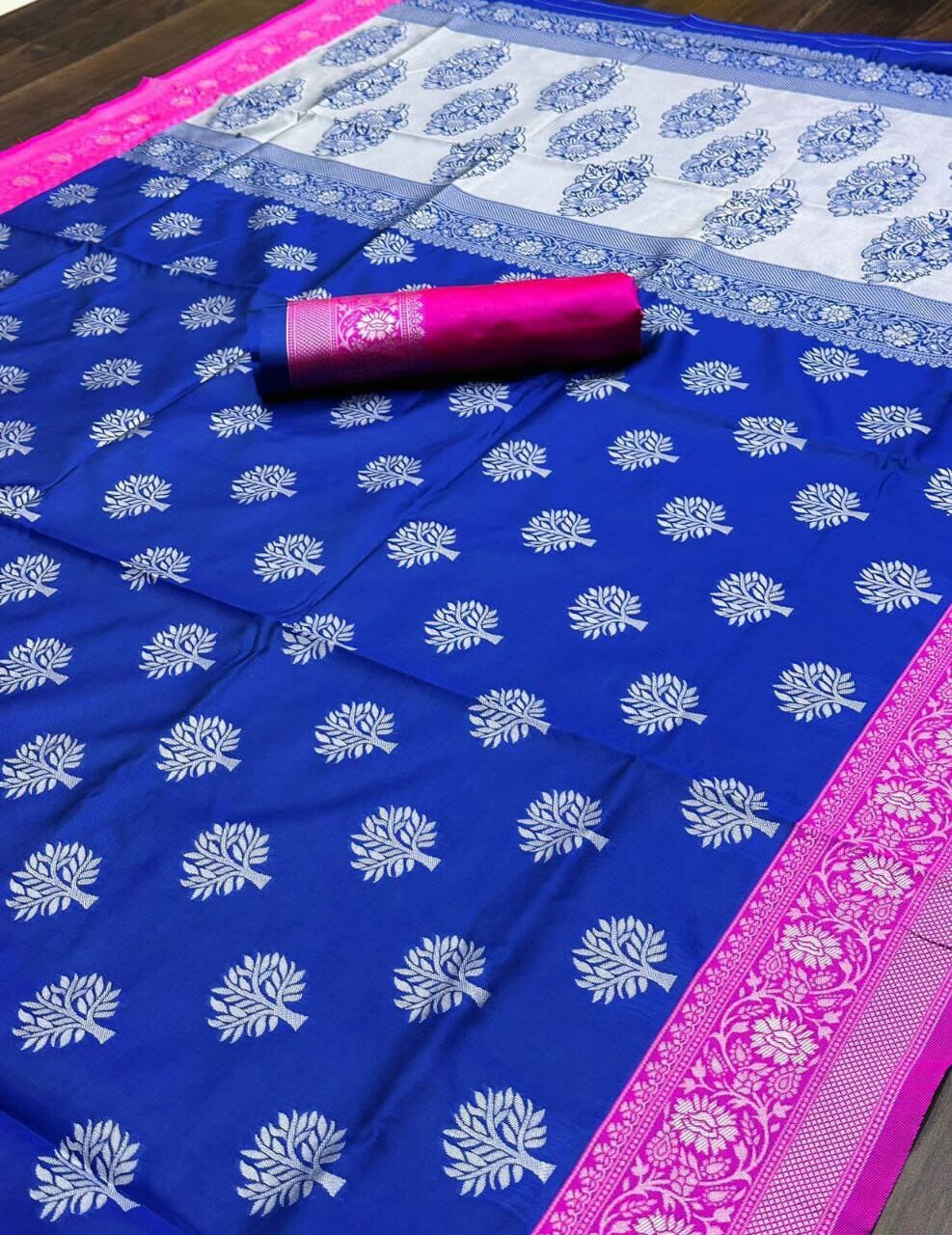 Purple Lichi Silk Jacquard Work Saree shopindi.sg