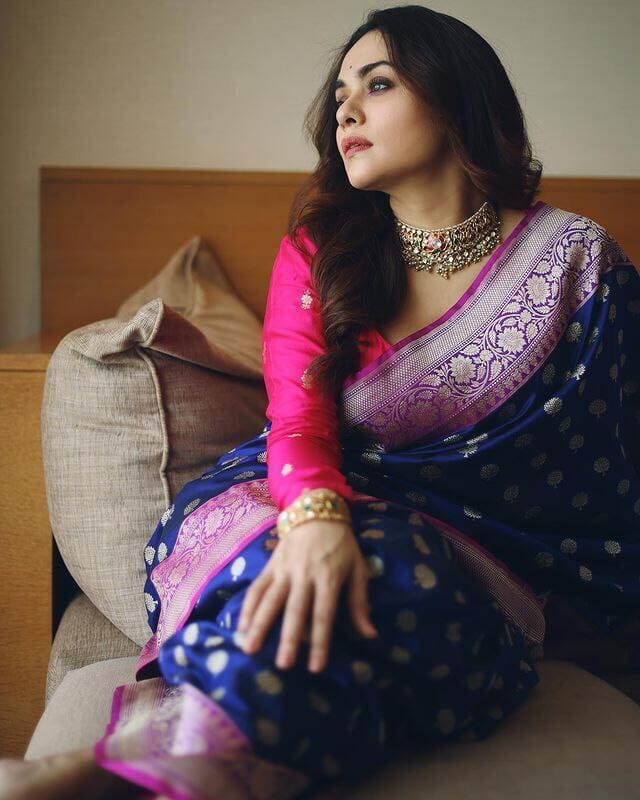 Purple Lichi Silk Jacquard Work Saree shopindi.sg