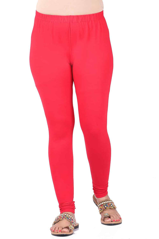 Tomato Plain Lycra Leggings Shopindiapparels.com